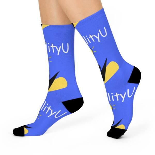 Inspiring Ability Crew Socks, Motivational Socks for Empowerment, Unique Gift for Students, Cozy Everyday Wear, Perfect for Graduation - Image 2