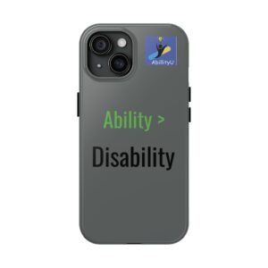 Empowering Phone Case: "Ability > Disability" Tough Phone Case, Motivational Phone Cover, Inspirational Gift, Positive Affirmation [...]