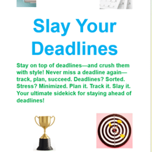 Ace Your Deadlines: Your Study Sidekick for Slaying Assignments (PDF)
